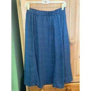 GAP | NWT Pin Dot Flutter Midi Skirt in Blue & White | 00